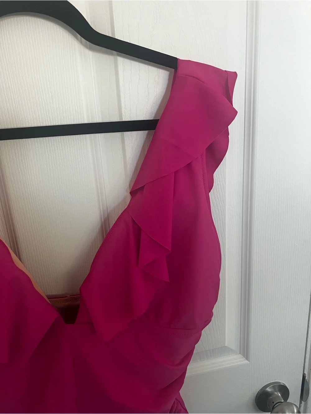 J.‎ Crew Magenta Ruffle One-Piece Swimsuit